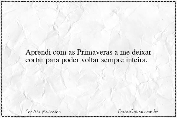Frase de Cecília Meireles