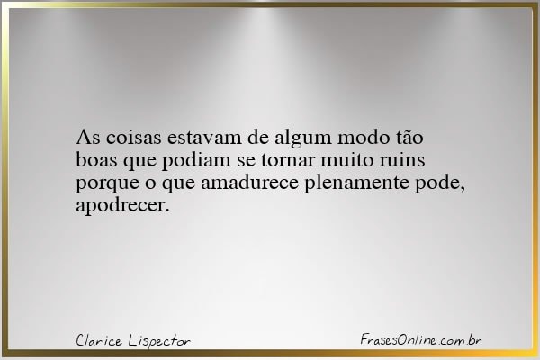 Frase de Clarice Lispector