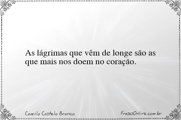 Frase de Camilo Castelo Branco