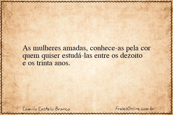 Frase de Camilo Castelo Branco