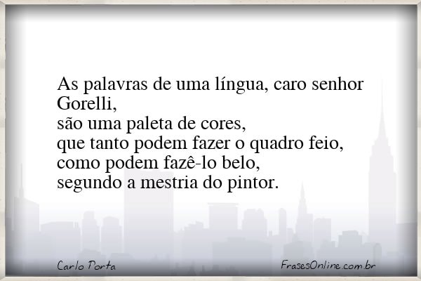 Frase de Carlo Porta