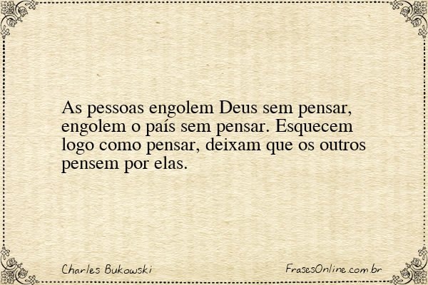 Frase de Charles Bukowski