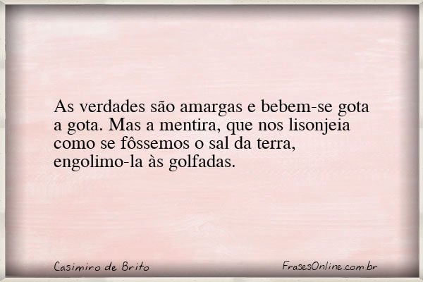 Frase de Casimiro de Brito