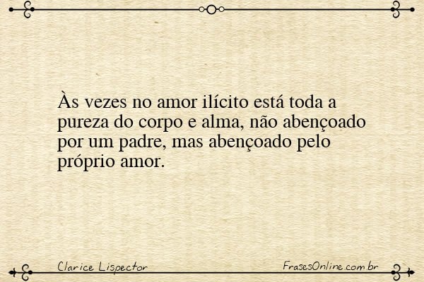 Frase de Clarice Lispector