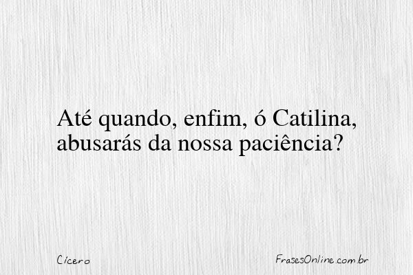 Frase de Cícero