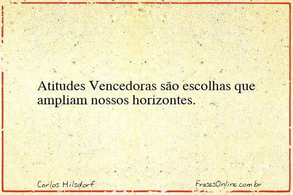 Frase de Carlos Hilsdorf