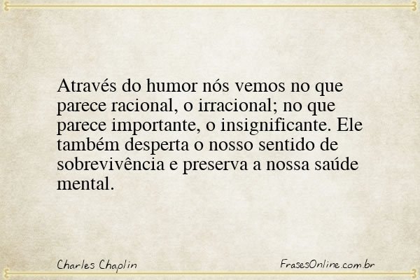 Frase de Charles Chaplin