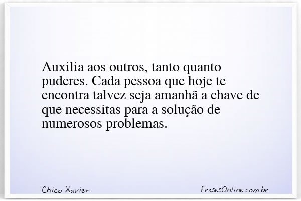 Frase de Chico Xavier