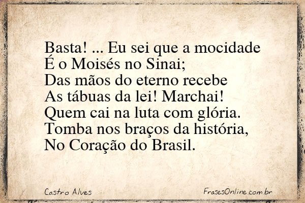 Frase de Castro Alves