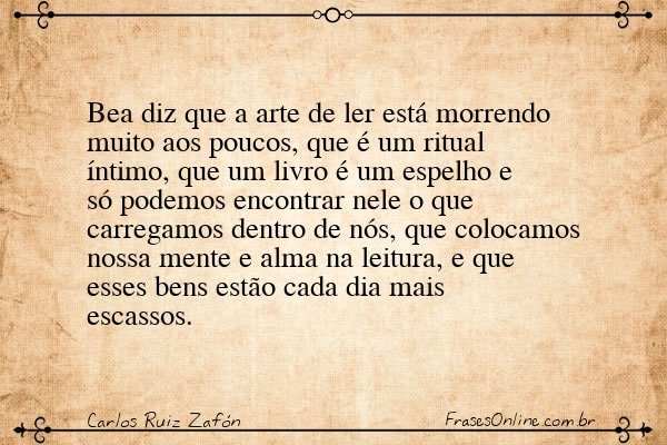 Frase de Carlos Ruiz Zafón