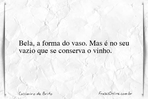 Frase de Casimiro de Brito