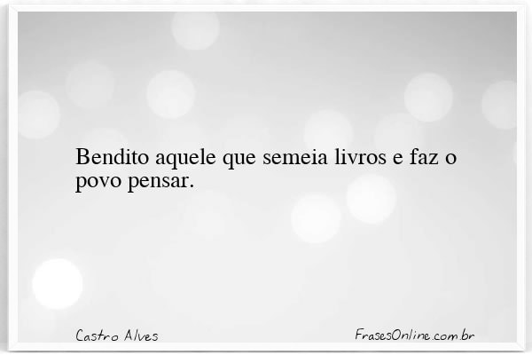 Frase de Castro Alves