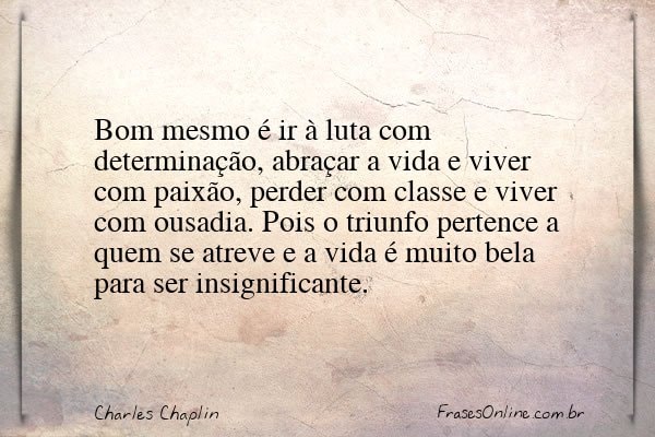 Frase de Charles Chaplin