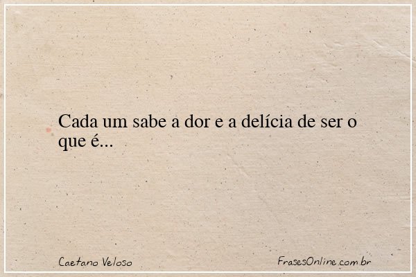 Frase de Caetano Veloso