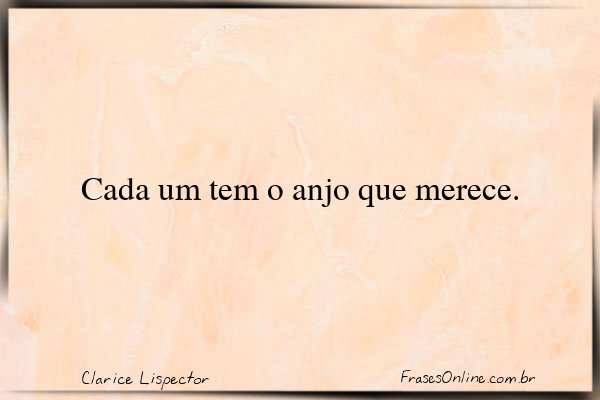Frase de Clarice Lispector