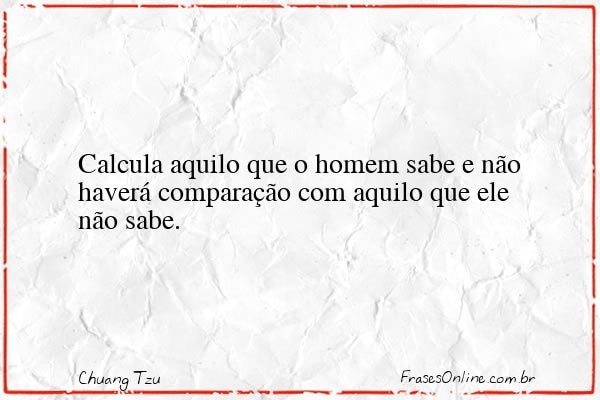 Frase de Chuang Tzu