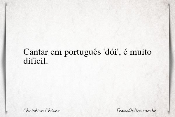 Frase de Christian Chávez