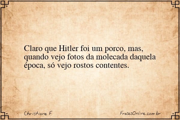 Frase de Christiane F.