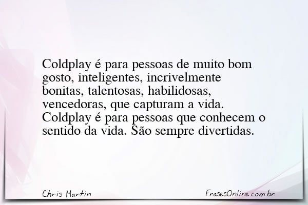 Frase de Chris Martin