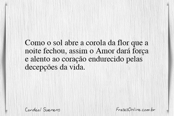 Frase de Cardeal Suenens