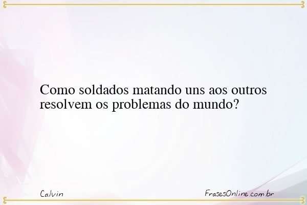 Frase de Calvin