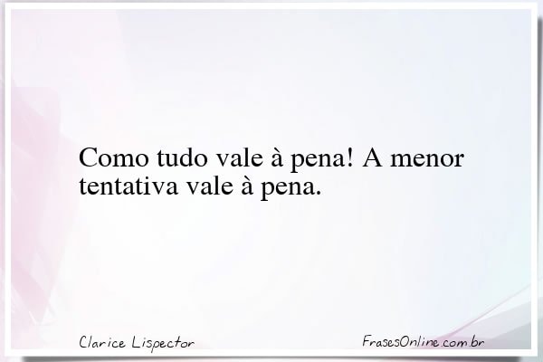 Frase de Clarice Lispector