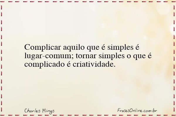 Frase de Charles Mings