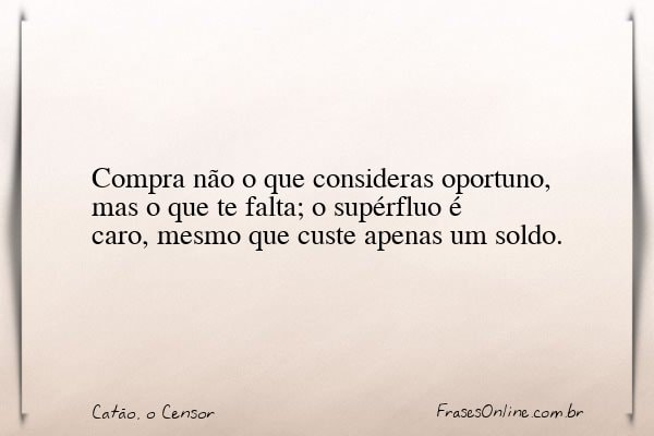 Frase de Catão, o Censor