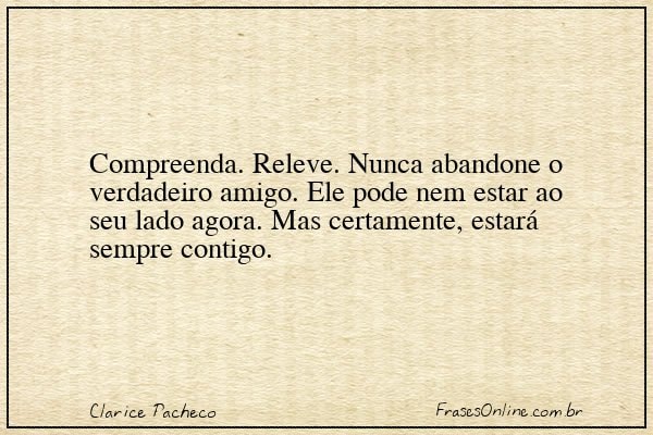 Frase de Clarice Pacheco