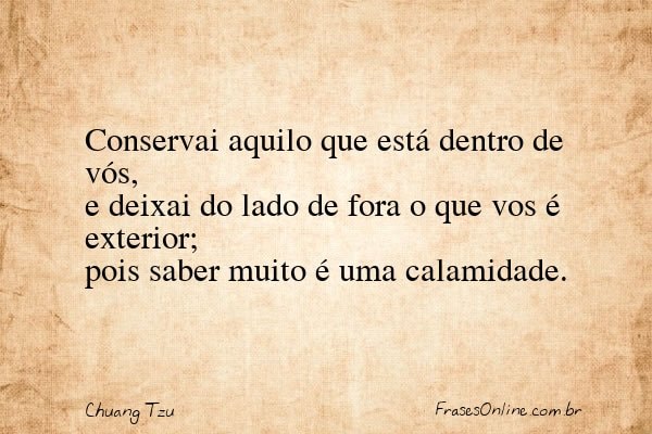 Frase de Chuang Tzu