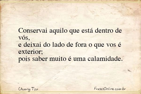 Frase de Chuang Tzu