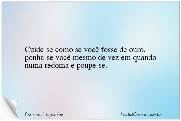Frase de Clarice Lispector