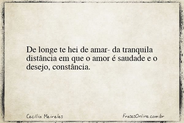 Frase de Cecília Meireles