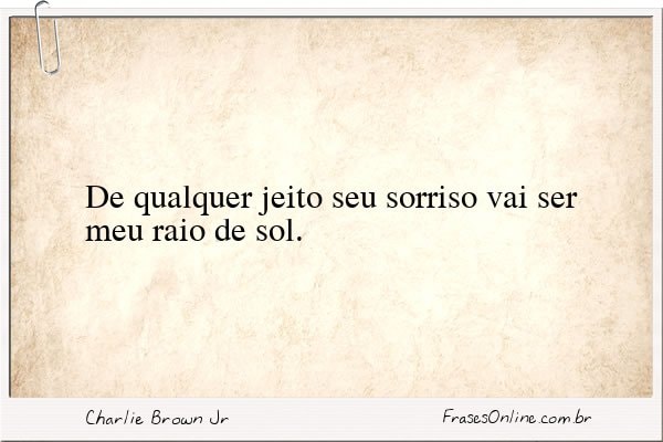 Frase de Charlie Brown Jr