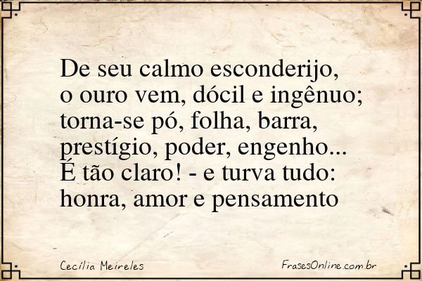 Frase de Cecília Meireles