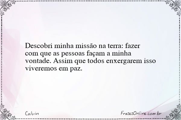 Frase de Calvin