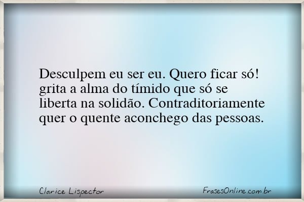 Frase de Clarice Lispector