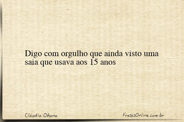 Frase de Cláudia Ohana