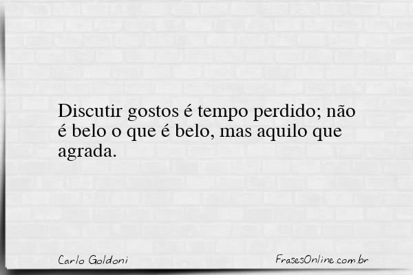 Frase de Carlo Goldoni