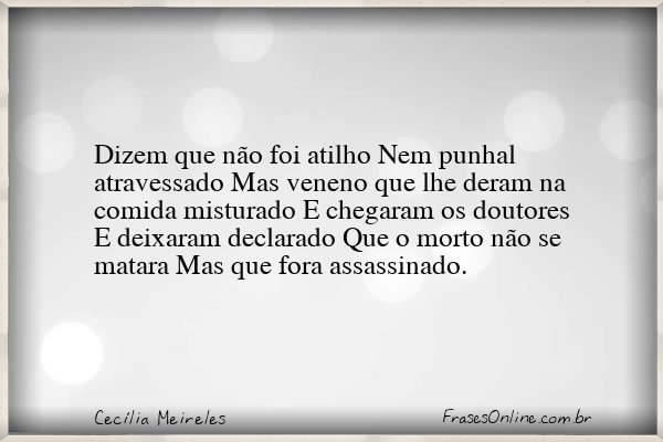 Frase de Cecília Meireles
