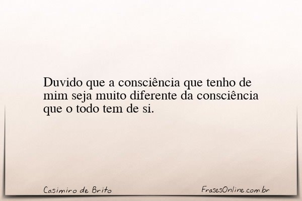 Frase de Casimiro de Brito