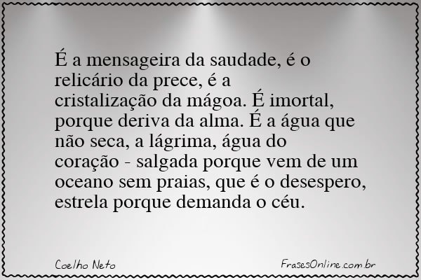 Frase de Coelho Neto