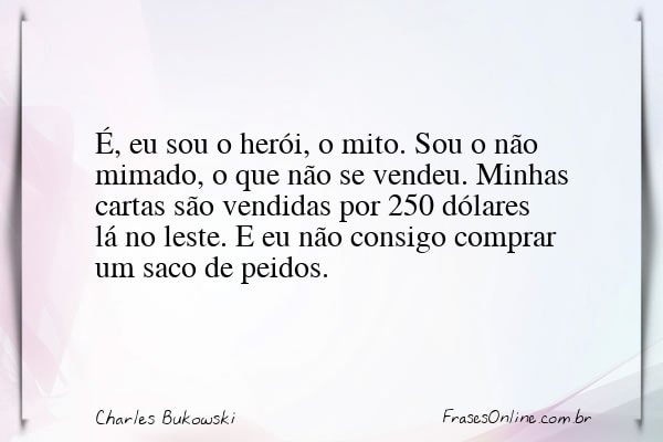 Frase de Charles Bukowski