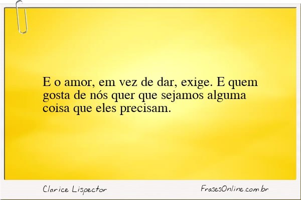 Frase de Clarice Lispector