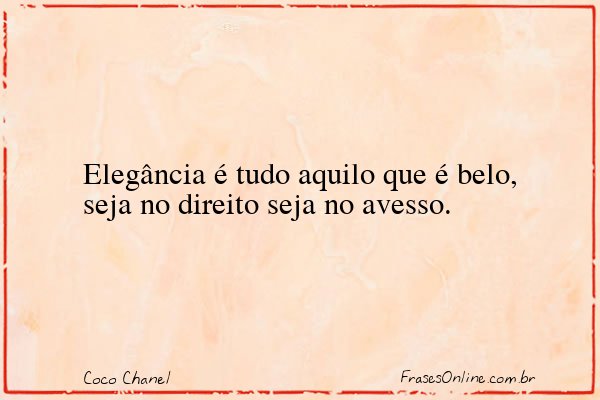 Frase de Coco Chanel