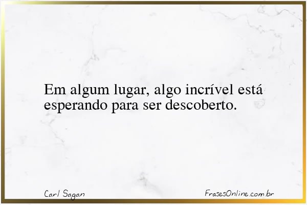 Frase de Carl Sagan