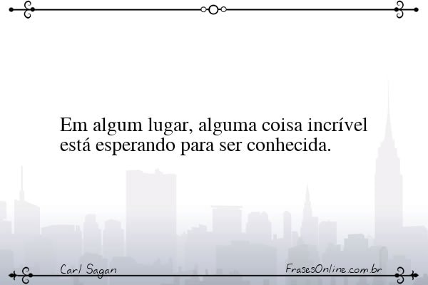 Frase de Carl Sagan