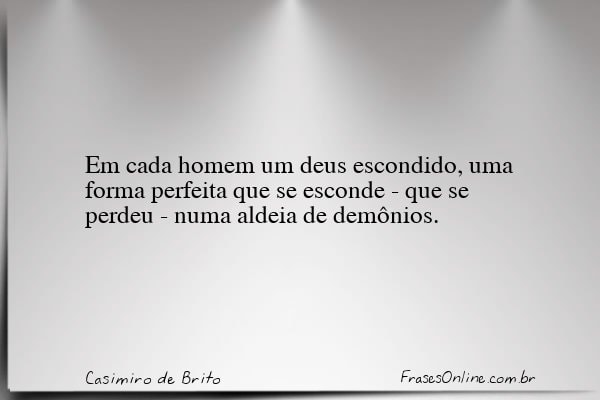 Frase de Casimiro de Brito