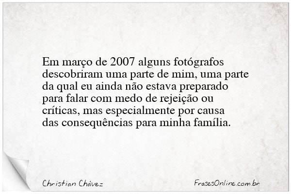 Frase de Christian Chávez