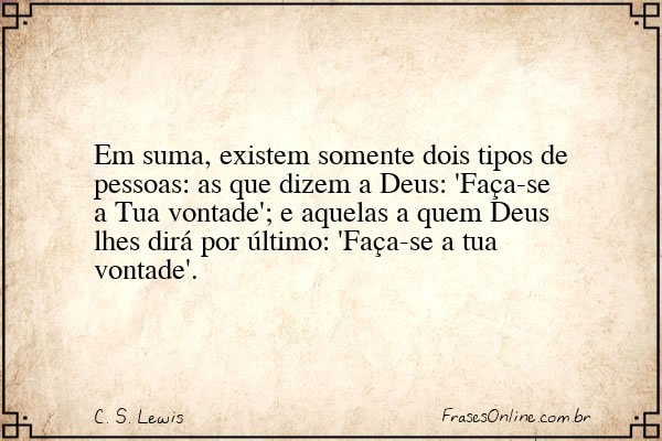 Frase de C. S. Lewis